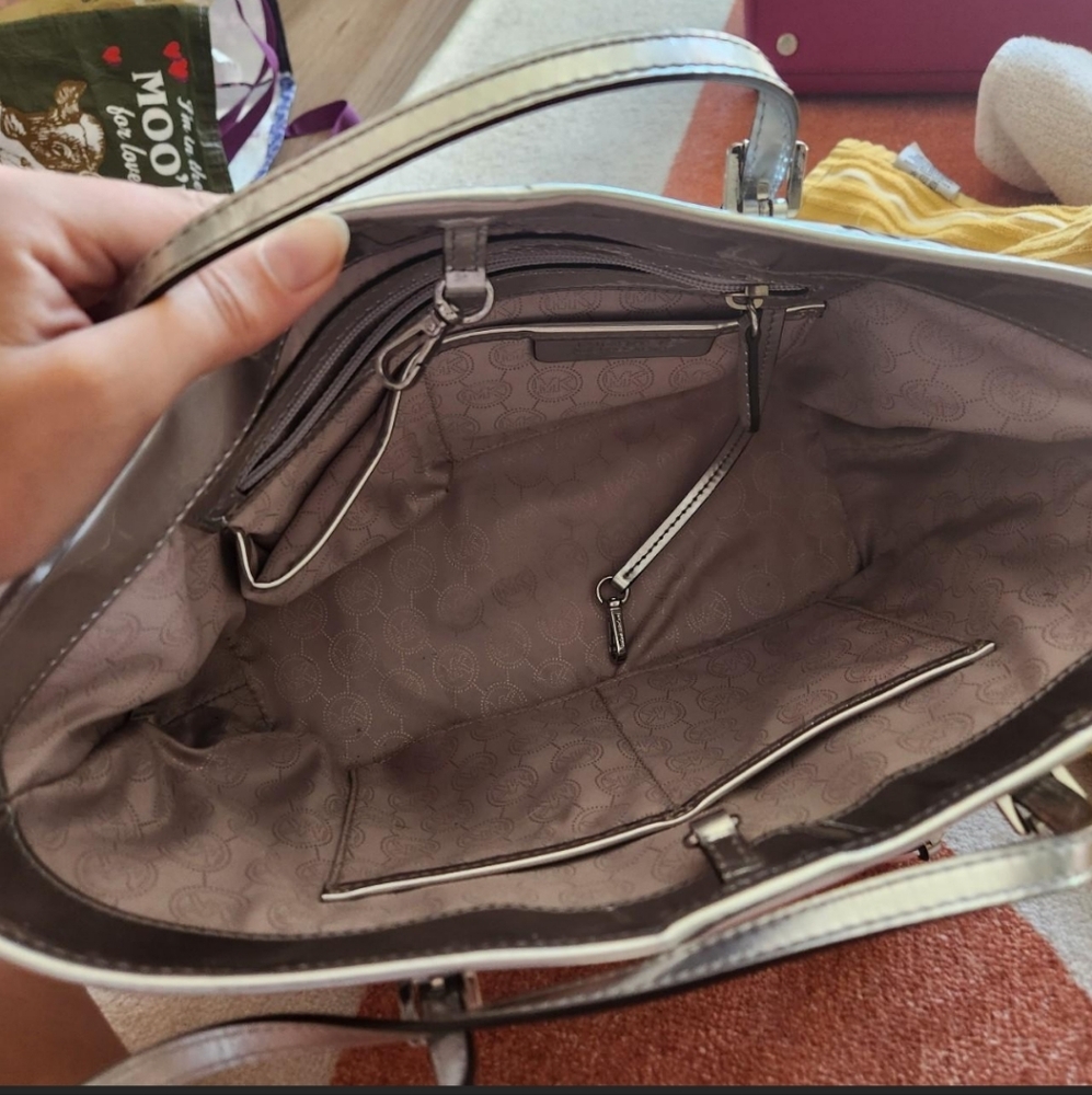 Michael Kors Silver Tote Bag - Picture 3 of 8